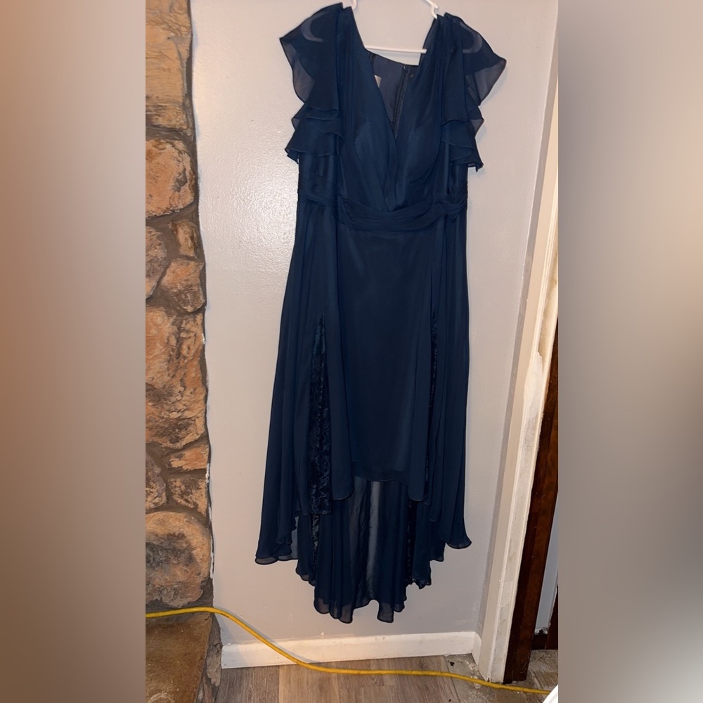 Navy Blue JJ House Hi-Lo Dress